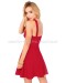 Cross Over Backless Burgundy Dress